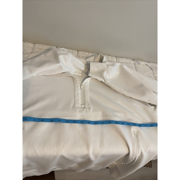 Old Navy Womens XL White Fleece Sweatshirt Athleisure Sporty Casual Cozy Basic - Picture 6 of 11